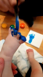 Weihnachtsgeschenktipp DIY Baby Fussabdrücke Mamablogger